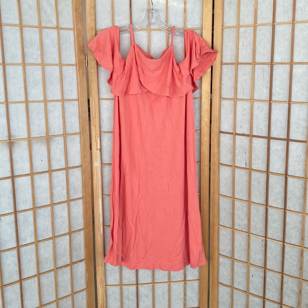 Peach Off Shoulder Dress
